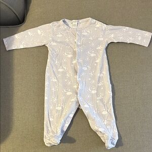 Kissy Kissy Cozy White Cloud and Moon Print Kids One Piece